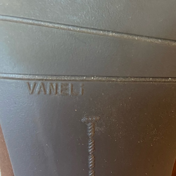 Vaneli Brown Suede Ankle Boot with Leather Cord Trim Zip Heel 11 N - Picture 8 of 8